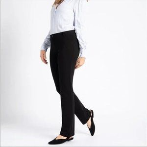 Betabrand black yoga dress pant straight leg S